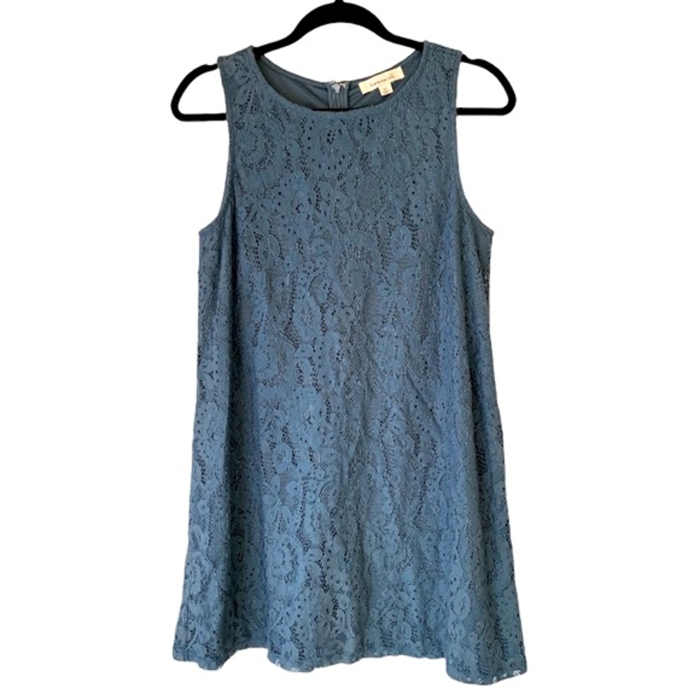 Francescas Blue Lace Mini Dress